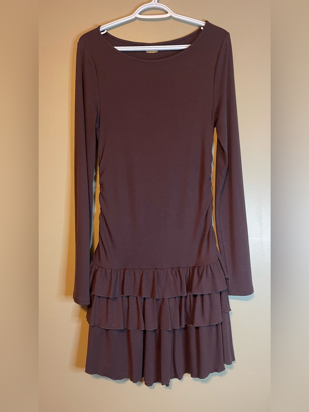 Free People Good Feels Ruffle Long-Sleeve Mini Dress - Picture 4 of 13